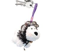 Plush Dog Charm, Puppy Bag Charm, Stuffed Dog Keychain, Westie Puppy Pendant, Cute Dog Accessory, Animal Toy Keychain, Dog Backpack Charm, Cute Plush Dog Keychain Charm for Kids and Adults