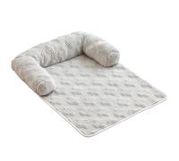 Plush Dog Couch Bed Mat, Anti-Slip Sofa Cover for Pets Large & Small,gris | Lightweight 700 g pad with anti-slip underside; 80 x 60 cm sizing suits most couches and multi-pet homes