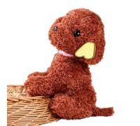 Plush Dog Cuddly Cushion with Brown Curly Soft for Decoration for Family Friends Students Girls Living Room Bedroom Office