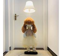 Plush Dog Floor Lamp - Cartoon Animal Shape Night Light with Button Switch, Flexible Adjustment for Bedroom and Living Room