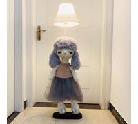 Plush Dog Floor Lamp - Cartoon Animal Shape Night Light with Button Switch, Flexible Adjustment for Bedroom and Living Room