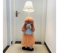 Plush Dog Floor Lamp - Cartoon Animal Shape Night Light with Button Switch, Flexible Adjustment for Bedroom and Living Room