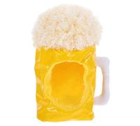 Plush Dog Hat with Hook and Loop Beer Mug Shape for Parties | Soft PET Headwear, Friendly to Skin, Bright Colors, Small Breed Dogs, Christmas Costume Events