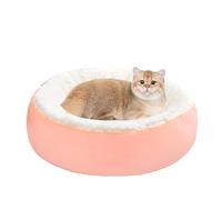 Plush Dog Kennel, Warming Anti-Slip Soft Dog Round Bed, Comfortable Plush Cat Cushion Bed for Small Medium Dogs and Cats