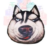 Plush Dog Pillow | Plush Husky Head Cushion Animal Pillow - for Home, Office, Apartment, Hotel, Dormitory, University, Farm, Car Interior