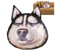 Plush Dog Shaped Pillow - Soft Plush Husky Head Cushion, Animal Pillow - For Home Bedroom Living Room Office Hotel College Residence Farm Indoor