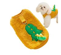 Plush Dog Sweater | Warm Dog Coat with Harness Ring, Sleeveless Snow Vest, Pet Clothes for Small Dogs and Cats