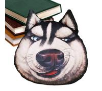 Plush Dog Throw Pillow - Cute Husky Head Pillow | Stuffed Animal Pillow - For Living Room Bedroom Office Hotel Student Room Car
