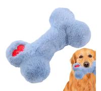 Plush Dog Toy - Bone Shape Plush, Squeaky Chewing Accessory, Puppy Item | Perfect For Teething Stages, Small Pets, Interactive Games, Indoor Play, Daily Companionship, Gentle Exercise, Stress