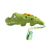 Plush Dog Toy - Crocodile Shaped Stuffed Squeaky Dog Toy, Soft Chewable Teething Training Toys, Compact Interactive Pet Play Toys for Indoor Outdoor Park Activities and Behavior Training 7.87 inch