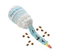 Plush Dog Toy - Cue Squeaky Cake Mold with Food Dispenser | Puppy Teether Educational Toy with Squeak Durable for Indoor Outdoor Park Home Training