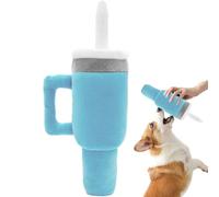 Plush Dog Toy Cup Shaped, Soft Plush Squeaky Bottle, Interactive Puppy Chew Sound Game, Novelty Drink Shaped Cuddle Doll, Accessor