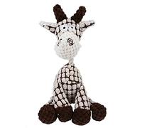 Plush Dog Toy Durable Stuffed Animal Plush Chew Toy with Squeak Cute Plush Dog Toy for Small to Medium Dogs Christmas Things for Dogs (A, One Size)