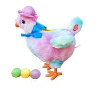 Plush Dog Toy, Electric Chicken with Laying Eggs Function, Automatic Feeder with Sounds for Puppies, Small Animals and Home