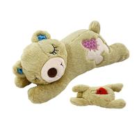 Plush Dog Toy - Heartbeat Simulation Bear, Gentle Soothing Vibration, Soft Removable Core, Battery Operated | Comfort to Rest and Play Indoor for Puppies, Adult H