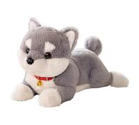 Plush Dog Toy - Interactive Puppy Doll, Lying Stuffed Animal with Bell, Soft Huggable Plush, Birthday, Large 15 Inches, Cuddly Pet for Children Playtime