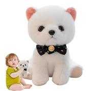 Plush Dog Toy, Plush Pet for Dogs, Plush Dog Cartoon Puppy Animal | Plush Dog Toy with Butterfly Bow, Sitting Dog Plush Animals