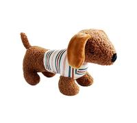 Plush Dog Toy - Squeaky Interactive Chew Puzzle, Soft Training Companion, Dachshund Puppy Enrichment Device Durable Toy