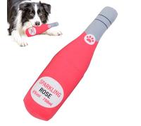 Plush Dog Toy - Squeaky Toy | Bottle Chew, Plushed-filled Dog toy, 22cm Printed Bottles, Made Of Natural Cotton, The Soft Feels Comfortable, Noise-producing Bubbles In Each