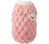 Plush Dog Vest, Pet Clothing Puppy Pajamas, Dog T-Shirts, Puppy Birthday Outfit, Dog Fleece Jacket, Small Dog Coat, Dog Winter Sweater, Christmas Dog Sweater, Female Dog Clothes (Color 3, Small)