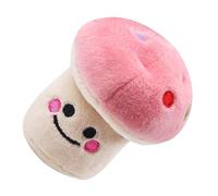 Plush Dogs Toy of Mushrooms, Teeth That Grind the Graceful Bite Stuffed Animal Stuffed with Bright Colors for Pet Supplies (Pink)