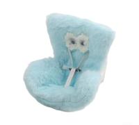 Plush Doll Car Seat with Safety Belt - Soft for mini Sofa for 10-17cm Figures, Air Vent Clip Display Stand(Blue)