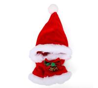 Plush Doll Christmas Clothes, Adorable Stylish Red and White Cape Outfit Funny Plush Doll Christmas Outfit Accessories for Playing Dressing and Displaying