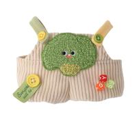 Plush Doll Dungarees Set - 15 cm Cute Vegetable Motifs, Various Designs, Suitable for Stuffed Toys up to 20 cm, Soft Comfortable Material, Easy to Put On Doll Clothing Accessories DIY Handa