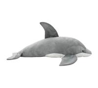Plush Dolphin Toy Grey 100x40 cm 100% Polyester Cotton Filled Soft Ultra Cuddly