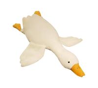 Plush Duck Toy - Large Puppy Chew Enrichment for Mental Stimulation, White Duck Design with Calming Effect, Dog Toys for Indoor Outdoor Play, Exercise Training, Pet Entertainment, Company