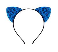 Plush Ear Hair Strips Dotted Animal Print Music Festival Headband for Birthday Party Daily Use