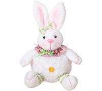 Plush Easter Bunny Hanging Ornament 19x12x7cm Pink or Yellow Soft