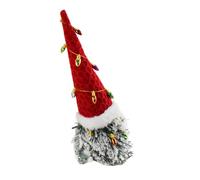 Plush Elderly Gnomes Dolls Christmas Decoration Swedish Tomtes Stuffed Figurine Toy With Colorful Faux String Light