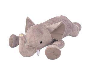 Plush Elephant XXL 120 cm Grey Soft 100% Polyester Cuddly Toy Jumbo For Kids XL