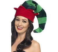 Plush Elf Hat, GREEN