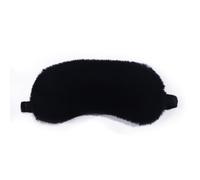 Plush Eye Mask for Sleeping & Soft Fuzzy Sleep Mask Blackout(Black) | Polyester Fluffy Sleeping Eye Mask, Multi Color Portable Drowsy Sleep Mask for Nap Travel
