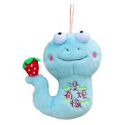 Plush Figure Stuffed Toy Year of the Doll 3D Chinese Plush Toys Chinese New Year Cuddly Toys for Chinese Spring Festival PP Short Headband (Blue, C)