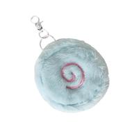 Plush Fish Cake Coin Holder Key Ring Bag Compact Size Easy Carry Storage Bag For Small Items Fashionable Gift Trendy Fish Shape Bag, Blue, Mass beauty