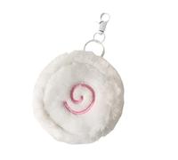 Plush Fish Cake Coin Holder Keyring Bag Compact Size Easy Carry Storage Pouches for Small Items Fashionable Gift Decorative Fish Coin Purse