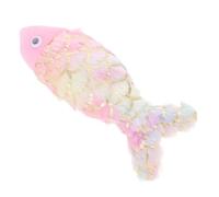 Plush Fish Chew Toy for Cats Realistic Interactive Soft Koi Design Small Size for Indoor Cats and Kittens for Teething and Chewing
