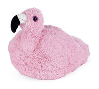 COZY NOXXIEZ Plush Foot Warmers - Safari - Cute Cosy One-piece Animal Slippers With Cuddly Soft Cushion For Kids & Adults (Flamingo)