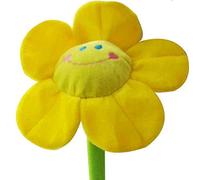 Plush Flower Bendable Stems Colorful Stuffed Flowers Plush Toy Durable Plush Daisy Flower Bouquet with Happy Smiley Face Toy Flower Sunflower Plushie Gift for Kids Baby Girl Toddlers (Yellow)