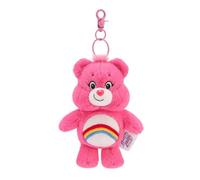 Plush Fluffy Fur Teddy Bear Pink Rainbow Kawaii Care 3D Kawaii Y2K Harajuku Oversized Big Decorative Keyring Bag Charm Key Ring Chain Keychain Personalised Clip Name Clasp Custom Design