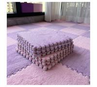 Plush Foam Carpet Squares - Interlocking Soft Jigsaw Tiles Anti-Slip EVA Mats for Kids' Playroom & Bedroom 36pcs Pink & Light Purple Safe & Comfortable Flooring