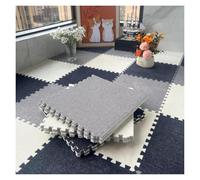 Plush Foam Floor Mat, 12 Pcs Puzzle Foam Floor Mat For Bedroom,Interlocking Carpet Squares,Splicing Floor Mats(Dark Gray+light Gray+beige)