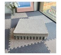 Plush Foam Floor Mat, 12 Pcs Puzzle Foam Floor Mat For Bedroom,Interlocking Carpet Squares,Splicing Floor Mats(Dark Gray+khaki)
