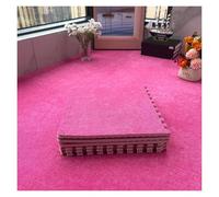 Plush Foam Floor Mat, 12 Pcs Puzzle Foam Floor Mat For Bedroom,Interlocking Carpet Squares,Splicing Floor Mats(Rose Red)