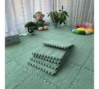Plush Foam Floor Mats 10 Pack Interlocking Carpet for Tiles