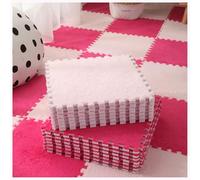 Plush Foam Interlocking Carpet Tiles 30x30 cm Multicolor Pack of 30,Carpet Foam Squares(Pink+rose Red)