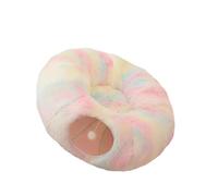 Plush Foldable Cats Bed Tunnel with Space Saving Providing Warmth and Entertainment for Cats Indoor or Outdoors Travel Bed